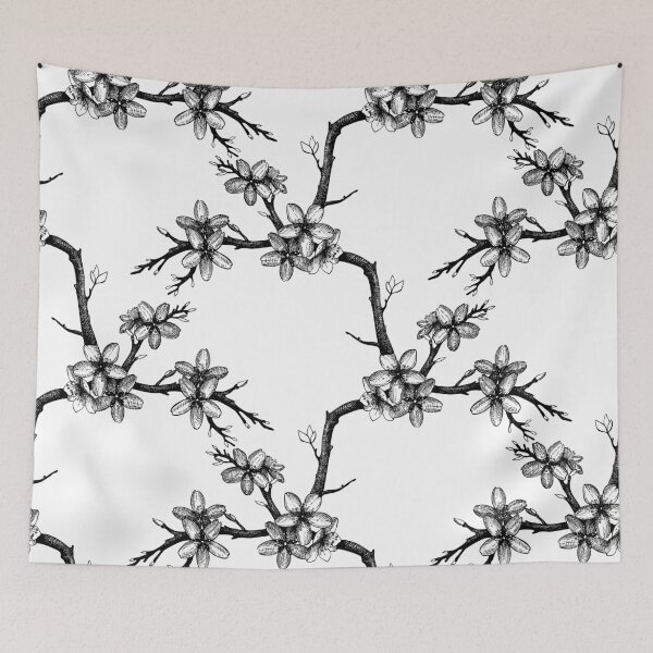 Item preview, Blooming Almond Tree Floral Pattern designed and sold by findot.
