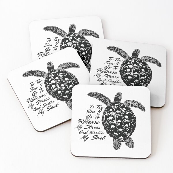 Item preview, Turtle; To the sea I go to release my stress and soothe my soul designed and sold by ArtRoomOregon.
