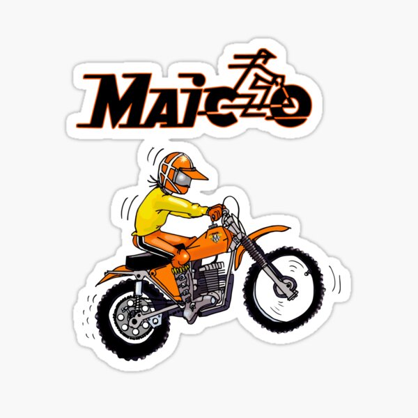 Vintage Motocross Motorcycle STICKERS 9" x 2.5" Decals MAICO Ahrma Asst 4 EACH
