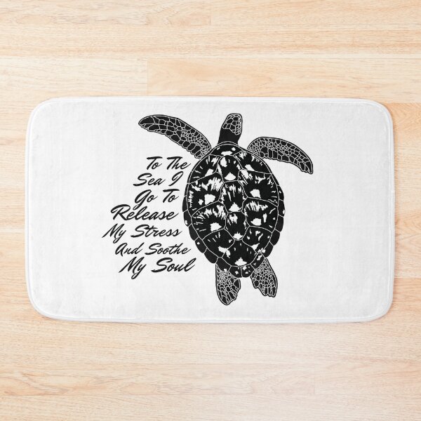 Item preview, Turtle; To the sea I go to release my stress and soothe my soul designed and sold by ArtRoomOregon.