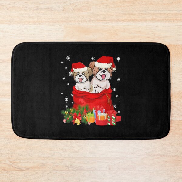 Item preview, Two Shih Tzus Puppy In Bag Christmas Santa Dogs Costume designed and sold by JohnnyBench73.