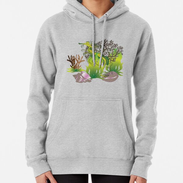 A leafy Sea Dragon Pullover Hoodie
