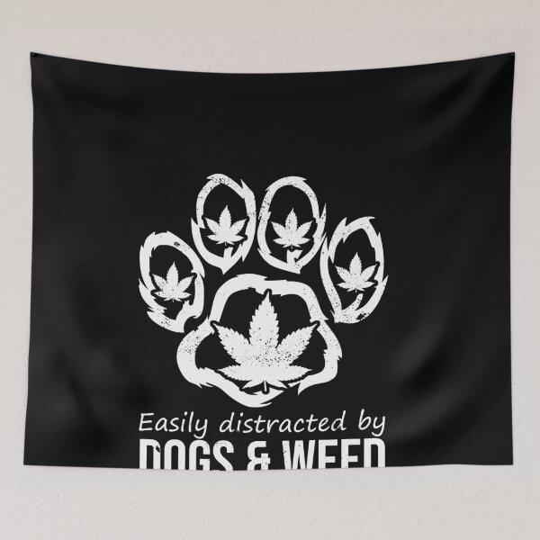 Item preview, Easily Distracted By Dogs And Weed Shirt Funny Dog Lover  designed and sold by MarioShirtWorld.