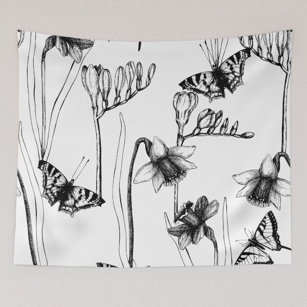 Item preview, Butterfly Floral Pattern designed and sold by findot.