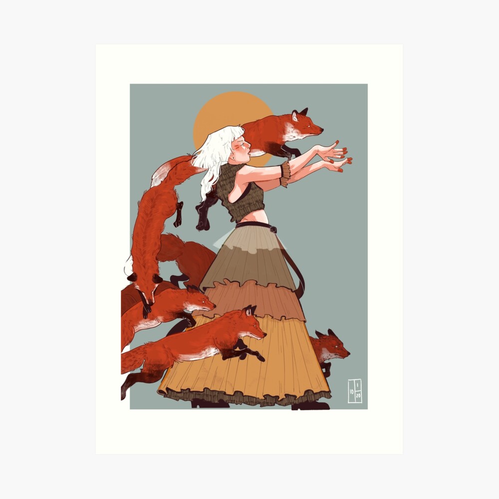 Running with the Foxes Poster for Sale by TiredVirgoArt