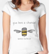 Give bees a chance! Women's Fitted Scoop T-Shirt