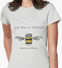 Give bees a chance! Women's Fitted T-Shirt
