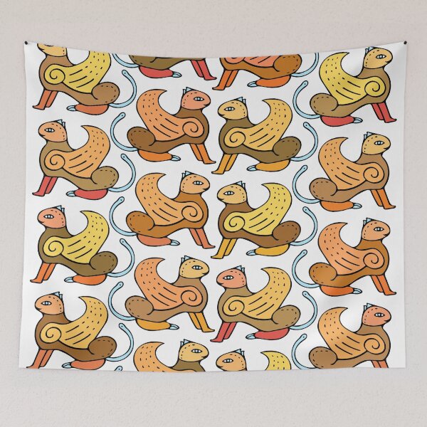 Item preview, Cute and Colorful Ancient Sphinx Pattern designed and sold by Davey's Designs.