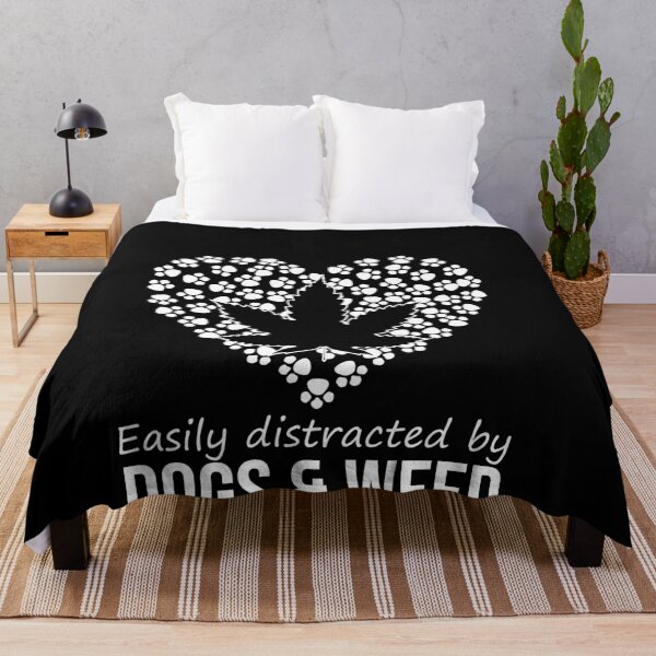 Item preview, Easily Distracted By Dogs And Weed Shirt Funny Dog Lover designed and sold by MarioShirtWorld.