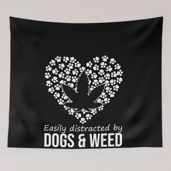 Item preview, Easily Distracted By Dogs And Weed Shirt Funny Dog Lover  designed and sold by MarioShirtWorld.