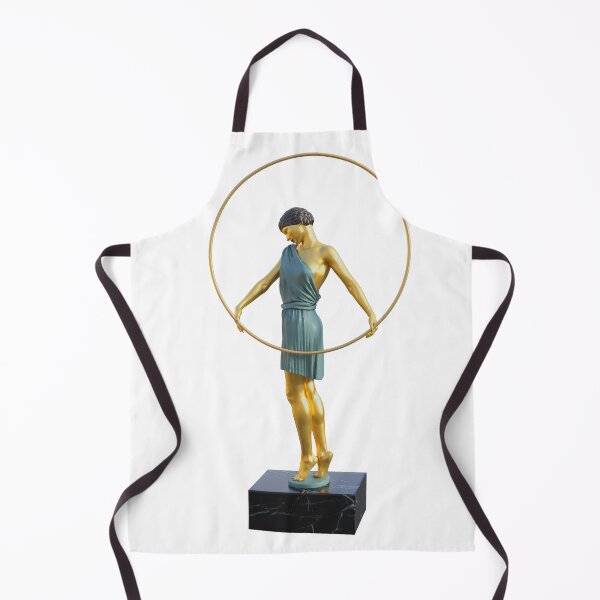 Item preview, Art Deco Female Statuette with Gold Hoop designed and sold by boehmgraphics.