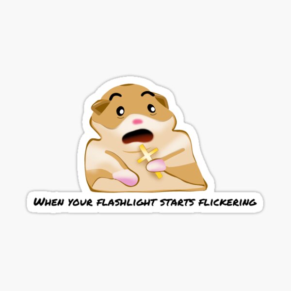 ängstlicher Hamster (Phasmophobia Edition) mit Text Sticker