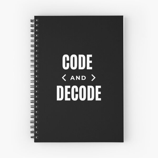 Item preview, Code and decode, gift for engineer, tech support, IT support in black and white  designed and sold by ArtBIU.