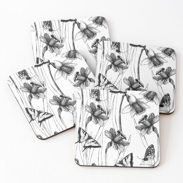 Item preview, Narcissus Flower Butterfly Floral Pattern designed and sold by findot.