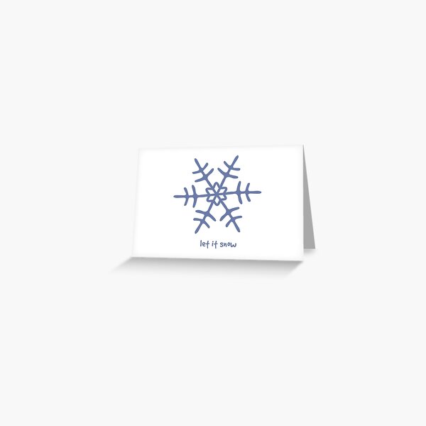 Blue Snowflake Greeting Card