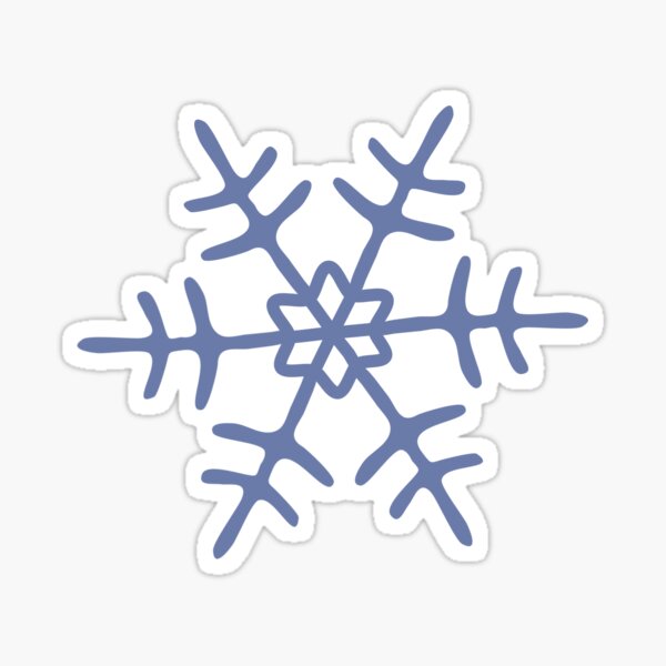 Blue Snowflake Sticker