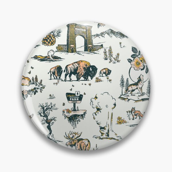 Item preview, Yellowstone National Park Travel Pattern Design designed and sold by The Whiskey Ginger Design Shop.