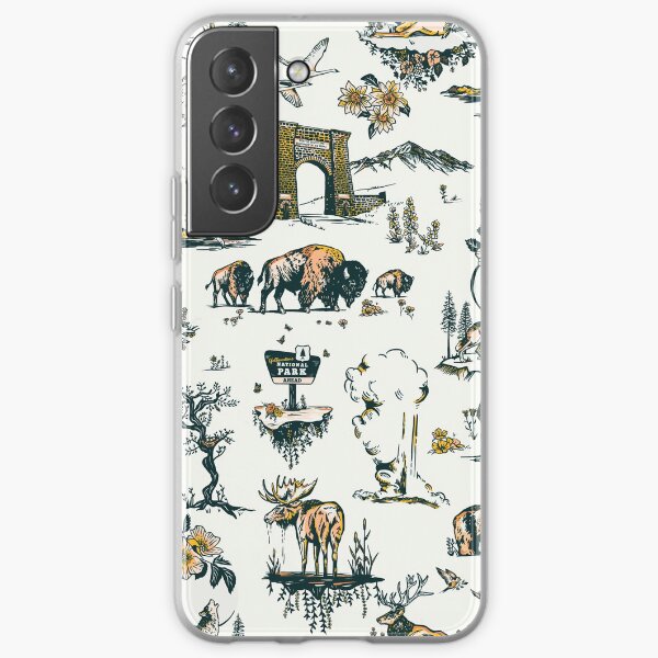 Yellowstone National Park Travel Pattern Design Samsung Galaxy Soft Case