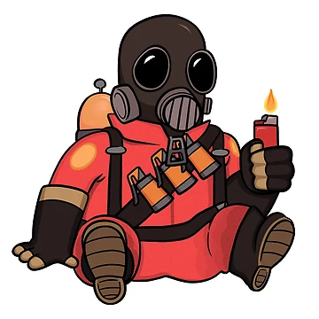 Artwork thumbnail, Pyro TF2 Sticker by Quazies