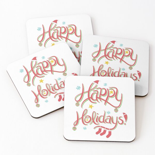 Item preview, Happy Holidays White Background designed and sold by avacado-designs.