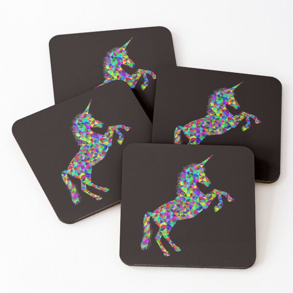 Item preview, Unicorn Low Poly Prismatic  designed and sold by WoodburyLake.