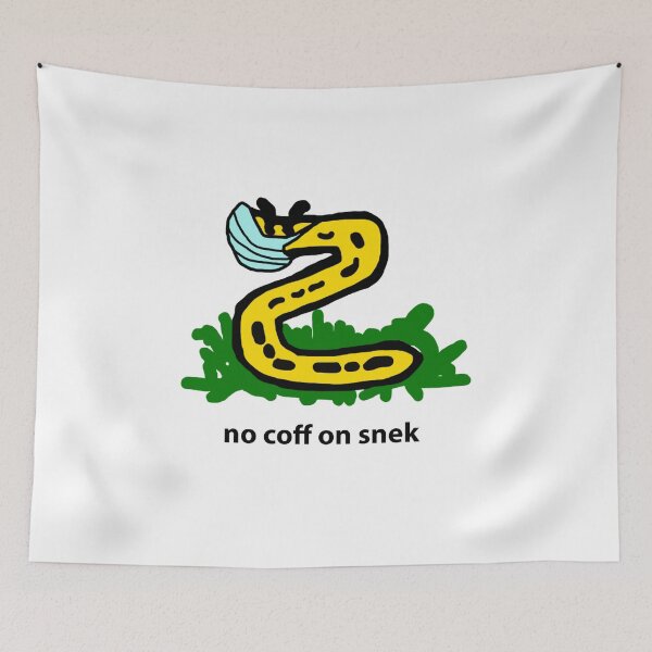 Item preview, no coff on snek No Cough on Snake Gadsden Flag Don't Tread on Me designed and sold by candiceyacono.