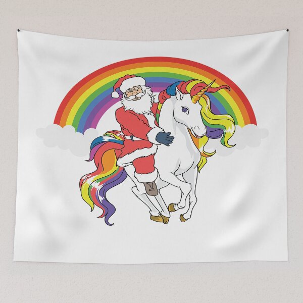 Item preview, SANTA RIDING ON UNICORN designed and sold by OliDesigns.
