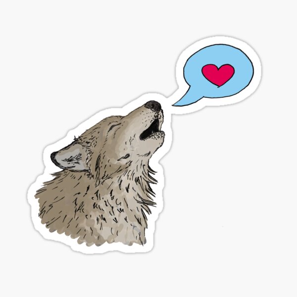 Wolfy Love Sticker