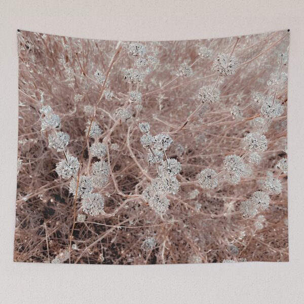 Item preview, blooming dry flowers with brown dry grass abstract designed and sold by Mrvell.