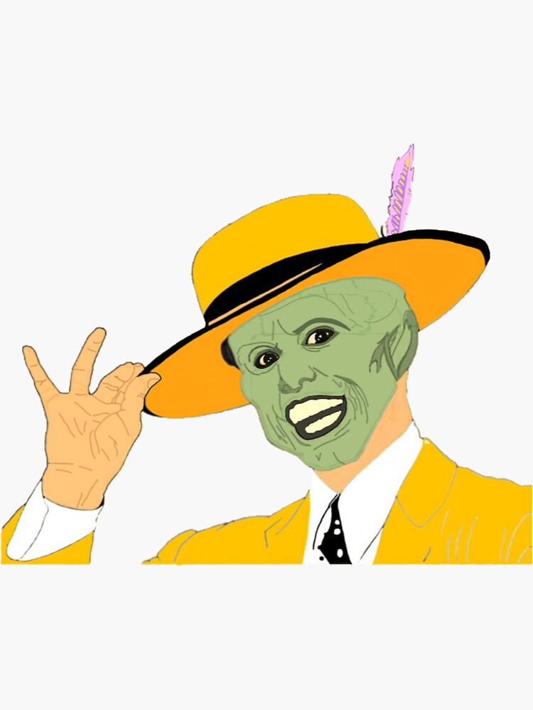 The Mask (Jim Carrey) Sticker for Sale by xsparemex