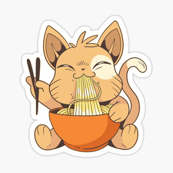 Cute Cat Eating Ramen Merch & Gifts for Sale | Redbubble