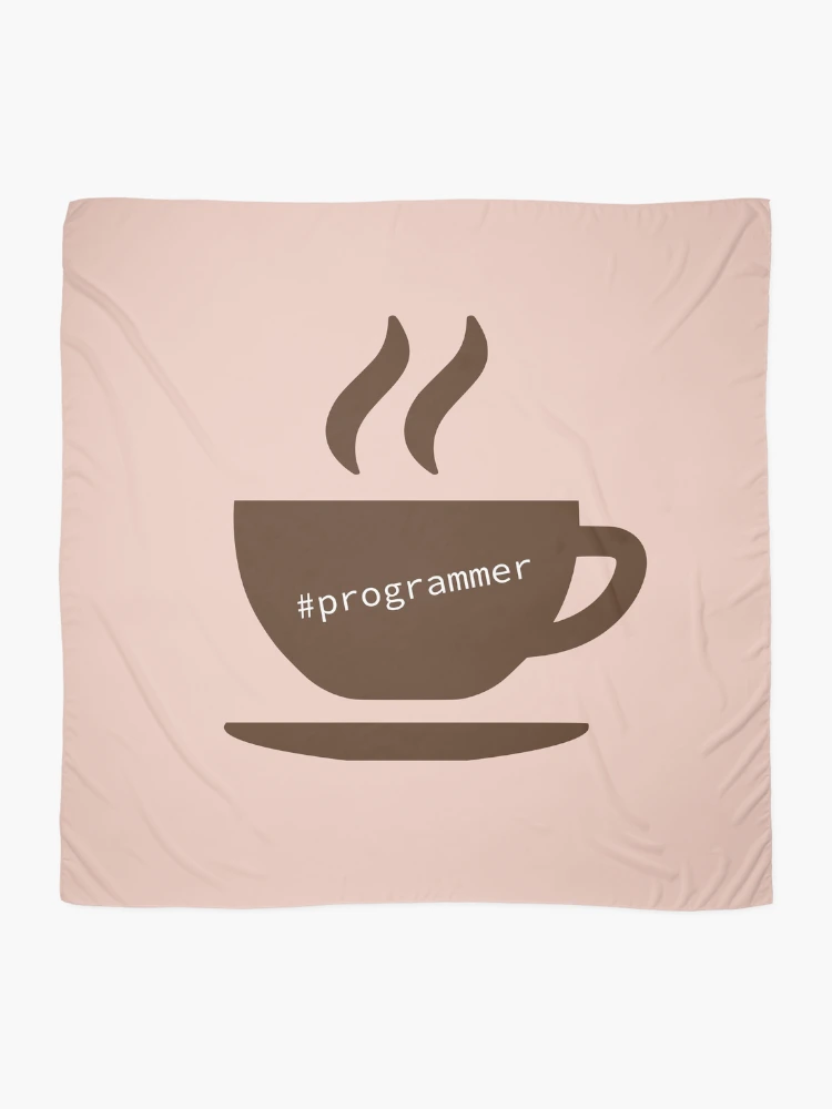 Thumbnail 2 of 3, Scarf, Hashtag Programmer, Coffee, Software Engineer, Computer Science, Web, WWW, Programming Humor designed and sold by Max-Wear.