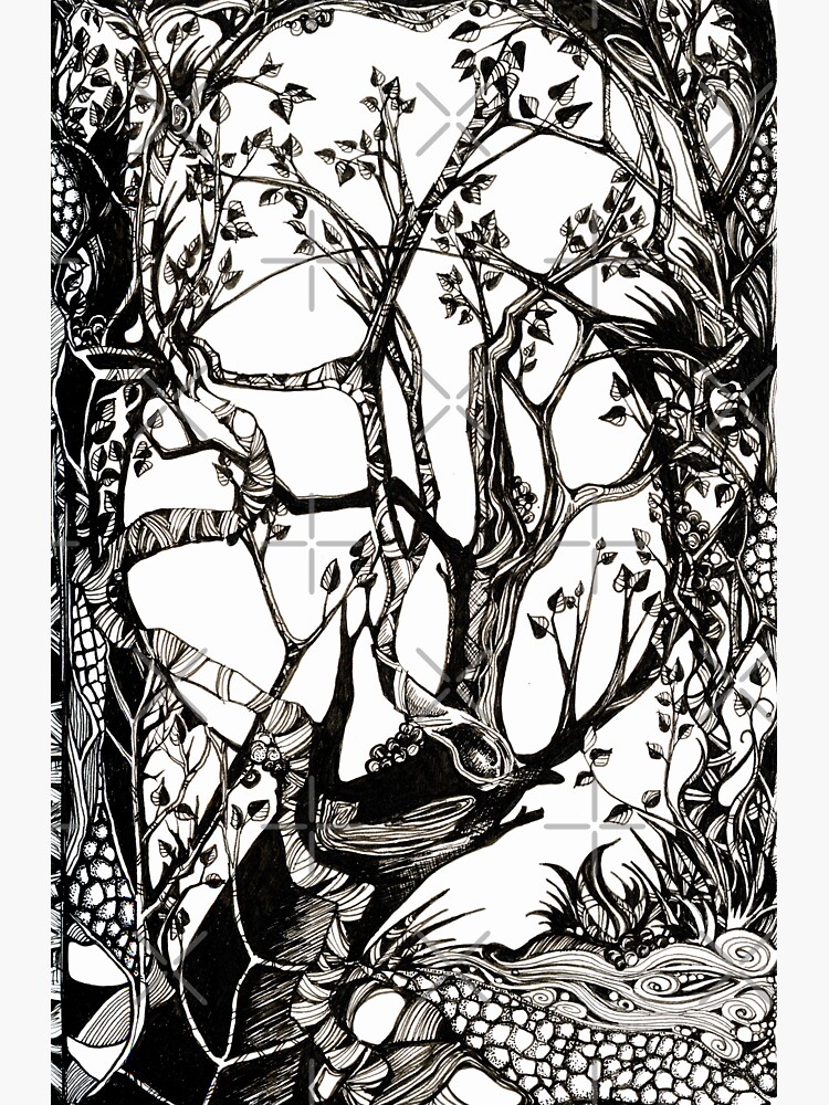 Reaching for the Moon, Ink Drawing by djsmith70