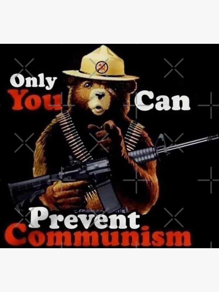 thumbnail image 2 of Funny Tactical Patch: Only You Can Prevent Communism Bear Parody Hook And Loop Patch 2 of 13