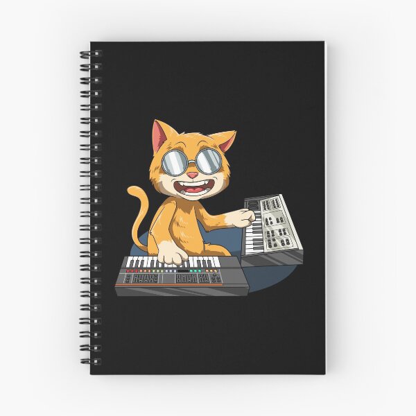 Item preview, Synthesizer cat playing analog synthesizer designed and sold by melomedia.