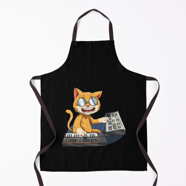 Item preview, Synthesizer cat playing analog synthesizer designed and sold by melomedia.