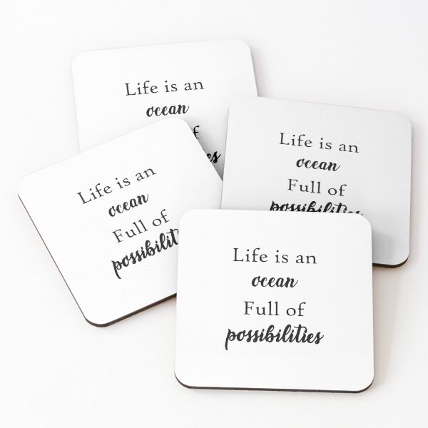 Item preview, Life Is An Ocean Full Of Possibilities Quote Art designed and sold by vividpixelusa.