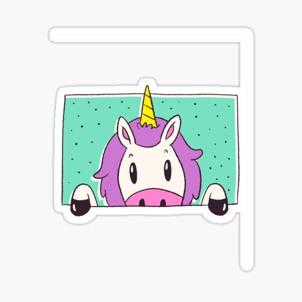 Unicorn club member with rainbow hair, Unicorn stuff for girls and boys  Sticker for Sale by BabyClothesKing