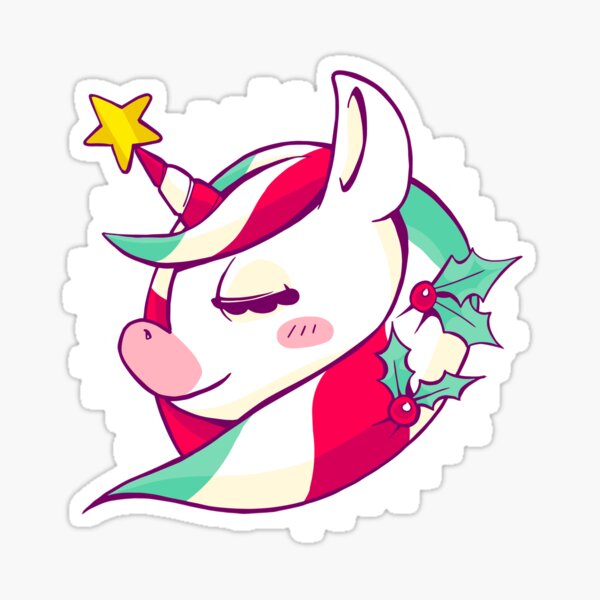 White unicorn  Unicorn stuff for girls Sticker for Sale by