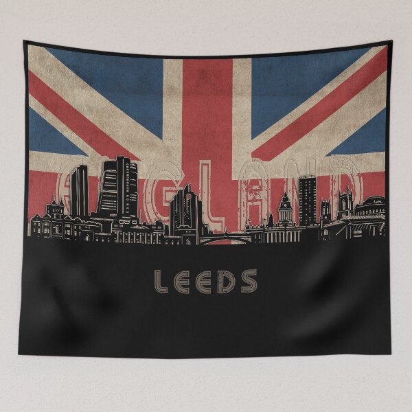 Item preview, leeds skyline flag designed and sold by BekimART2.