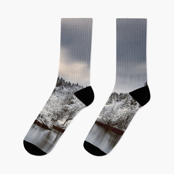 Item preview, Winter Snowy Lake Forest | Winter Mood  designed and sold by PinkRainbow.