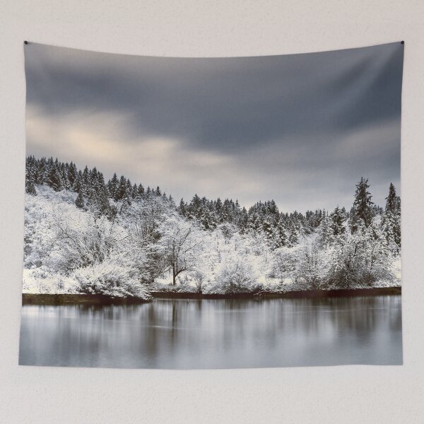 Item preview, Winter Snowy Lake Forest | Winter Mood  designed and sold by PinkRainbow.