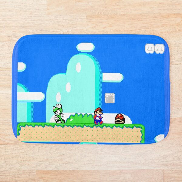 Super mario world for nes Bath Mat