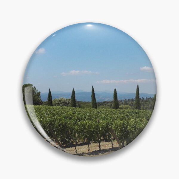 Item preview, Tuscan vineyard and cypresses designed and sold by wineandwords.