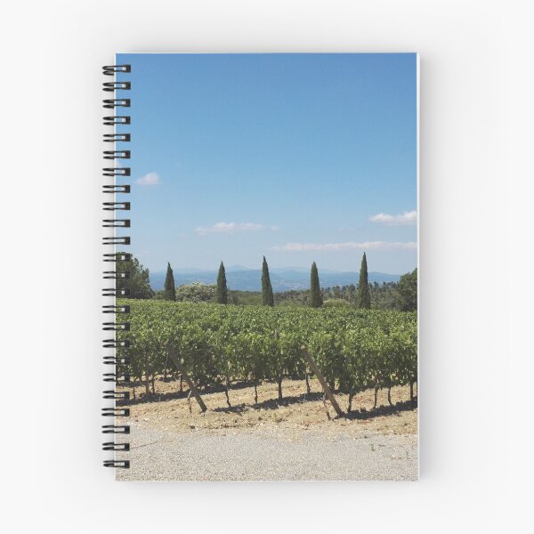 Item preview, Tuscan vineyard and cypresses designed and sold by wineandwords.