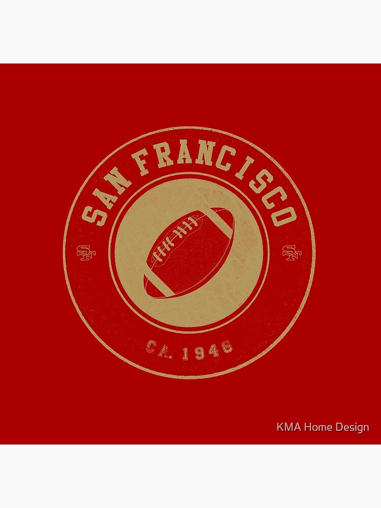 Vintage Football Shape - San Francisco 49ers (Gold 49ers Wordmark