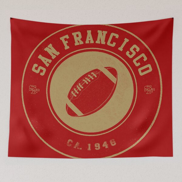 Item preview, San Francisco football vintage logo red designed and sold by KMA Home Design.