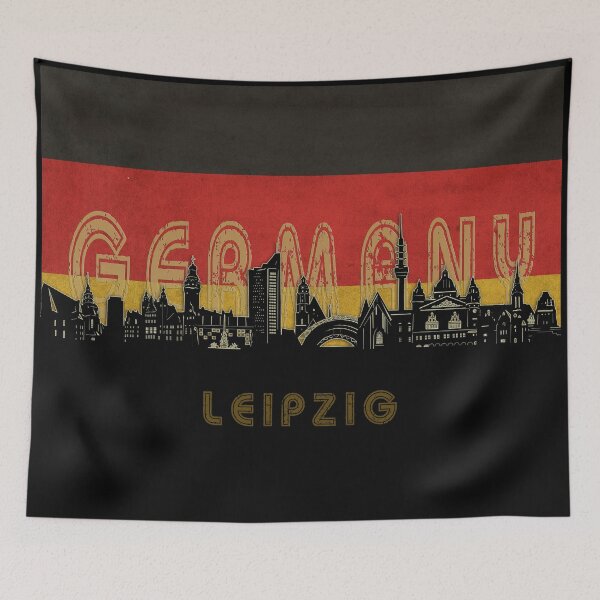 Item preview, leipzig skyline flag designed and sold by BekimART2.