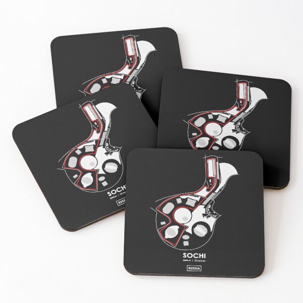 Item preview, SOCHI - RUSSIA TRACK MAP 2.0 RED designed and sold by andreanastasio.