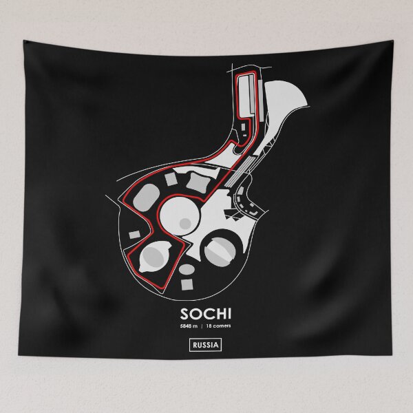 Item preview, SOCHI - RUSSIA TRACK MAP 2.0 RED designed and sold by andreanastasio.